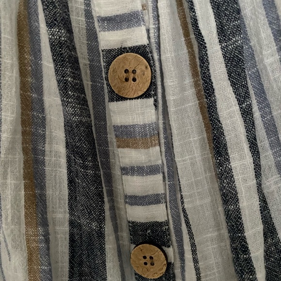 Vintage Blue Island Stripe Halter Top Dress - Picture 9 of 11